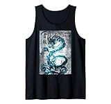 Vintage Dragon Japanese Graphical Art Tee Retro tatoo artist Tank Top