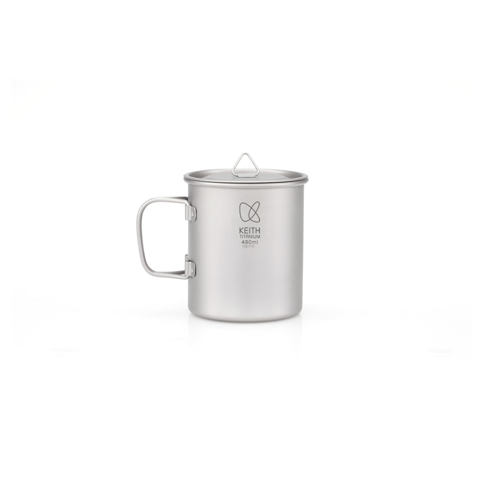 Keith Tytanowy kubek kempingowy garnek outdoorowy do kawy, herbaty, z pokrywką i składanym uchwytem, 200 ml/300 ml/400 ml/450 ml/500 ml/600 ml/900 ml, lekkie naczynie do gotowania, backpacking, na