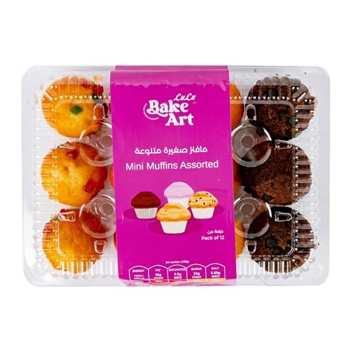 Bake Art Mini Muffins Assorted, 12 Pcs