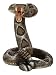 Ebros Gift Realistic Ferocious Attacking Diamondback Rattlesnake with Fangs Bared Hand Painted Taxidermy Figurine 5.25" High Lifelike Snake Snakes Reptile Family Animal Decor Sculpture