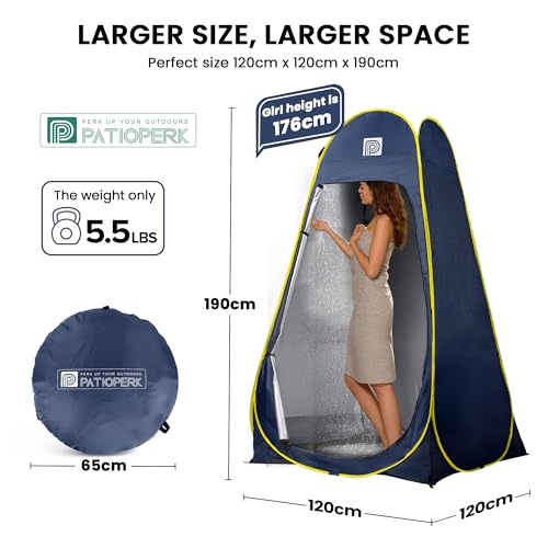 Pop Up Privacy Tent with Reinforced Frame, Portable Camping Shower Tent, Full Coverage Camping Toilet Changing Room for Outdoor Use - UV Protection image 6