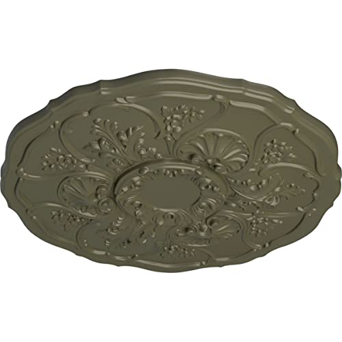 Image of Ekena Millwork CM22CNPTF 22-1 /2 x 1-1 /2 Cornelia Ceiling Medallion, Painted Turtle