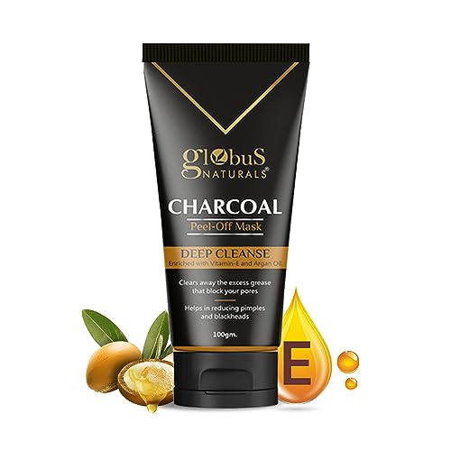 Globus Naturals Activated Charcoal Peel Off Mask Enriched with Vitamin-E and Argan Oil 100 gm Globus Naturals Activated Charcoal Peel Off Mask Enriched with Vitamin-E and Argan Oil 100 gm