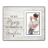 SZ-PengXin Grandma Picture Frame, Grandma Gifts, The Best Moms Get Promoted to Grandma Photo Frame 4x6 Grandma to Be, Nana Picture Frame, Pregnancy Announcement for Grandma, Grandmother Gifts