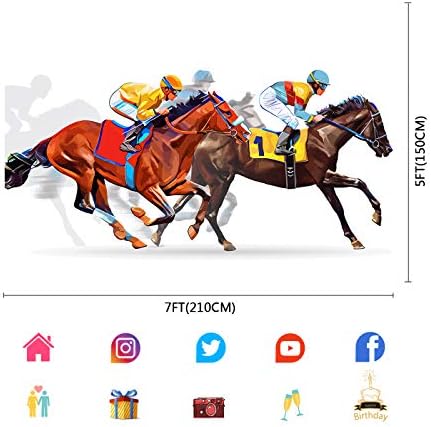 Amazon Com Horse Race Event Backdrop Room Art Mural Photography Background Jockeys And Racing Horses Photo Booth Props Fuermor 7x5ft Lhfu774 Electronics