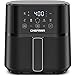 Chefman Air Fryer – 4 QT Compact Airfryer for Quick & Easy Meals in Minutes, Features Hi-Fry Technology for Extra Crisp, Touchscreen Controls with 4 Presets, Nonstick & Dishwasher Safe Basket - Black