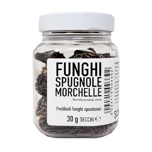 Scherini Valtellina - Pregiati funghi Morchelle secche per buongustai 30g (Spugnole)