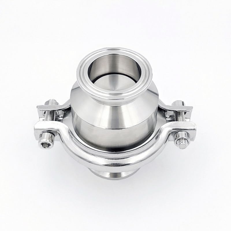 Raccordo sanitario a flusso unidirezionale con valvola di ritegno a tre morsetti in acciaio inossidabile 304, 1 set(63mm 77.5)