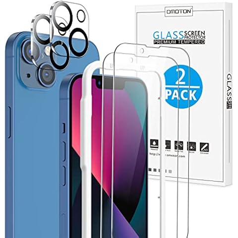 OMOTON Verre Trempé iPhone 13 Cover