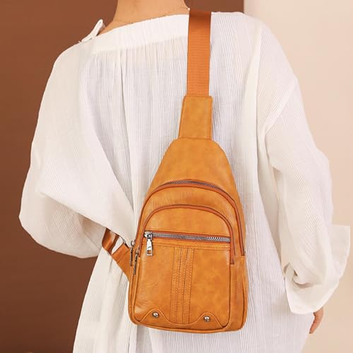 Women’s Chest Pack, PU Leather Backpack | Travel Fashion Purse, Shoulder Utility Tote, Bag For Hiking Shopping Use4