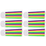 LALAFINA 6sets Removable Highlighter Tape Colored Annotation Strips for Teachers Students Translucent Page Markers for Reading Office School Use Easy to Apply
