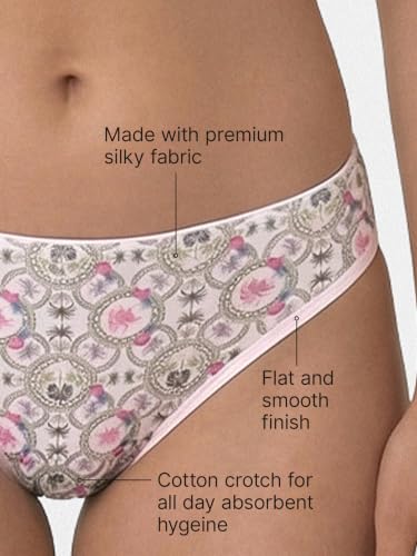 Image of Enamor Women Low Waist Bikini Panty Soft Comfort Nylon Brief - P165