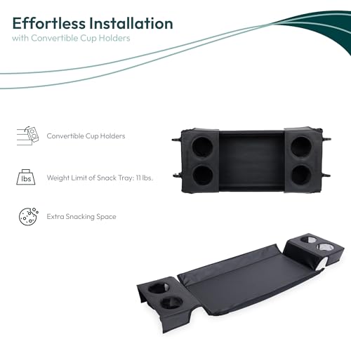 Image of WONDERFOLD Flex Snack Tray for L4 Stroller Wagon with Convertible Cup Holders & Adjustable Sidewalls to Maximize Space, Easy to Install, Easy to Clean