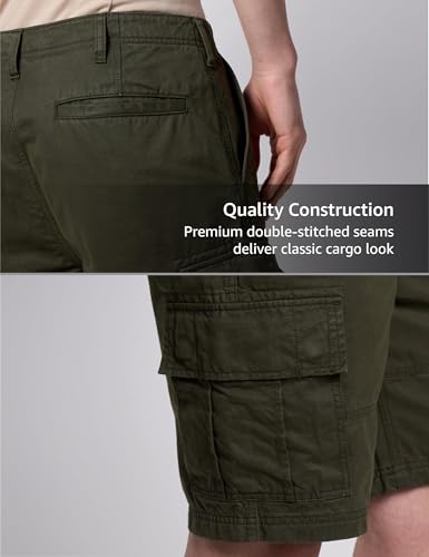 Image of Symbol Premium Men's Relaxed Fit Washed Cargo Shorts - Regular Fit | Pure Cotton (Available in Plus Sizes)