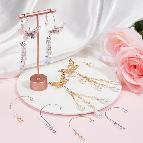 SUNNYCLUE 40Pcs Ear Wrap Earrings Non Pierced Wraps Ears Cuffs Gold Silver 316 Surgical Stainless Steel Earring Components with 4 Loops for Earring Backs Findings jewellery Making Accessories Women DI - Image 4