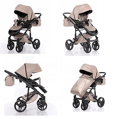 Junama kinderwagen combinatie kinderwagen premium buggy babyzitje + accessoires Isofix selecteerbaar Saphire door… - Afbeelding 5