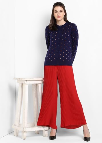Image of Modeve Women's Acrylic Blend Cardigan /Round Neck Sweater For Winter