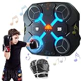 Bluetooth Music Boxing Machine, Musik Boxmaschine mit Gloves, Boxing Machine für Kinder, LED Boxmaschine mit Musik, Smart Music Boxing Machine mit Licht, Unterstützt Bluetooth, 3 Geschwindigkeitsmodi