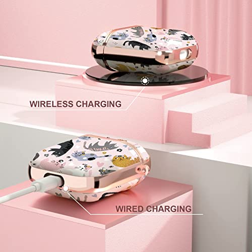 Maxjoy For Airpods Case Cover, Cartoon Airpod Case Hard Protective Shockproof Cute Ipod Case For Women Men With Keychain Compatible Airpod 2Nd 1St Gen Wireless Charging Case 2&1, Cat #TOP3