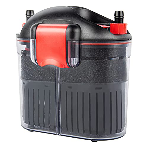 Yochaqute Aquarium External Canister Filter: 7W 80GPH Quiet Compact Fish Tank Filter Pump for 10-40 Gallon Saltwater | Turtle Tank | Water Filtration System