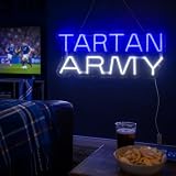 Tartan Army Soccer Neon Sign, USB LED Neon Light for Soccer Fan Room Decor with Hanging Chain & Wall Anchors, 17.7x7.5 Inch, Scotland Game Day Wall Light for Bedroom, Bar, Party, Watch Party Decorations