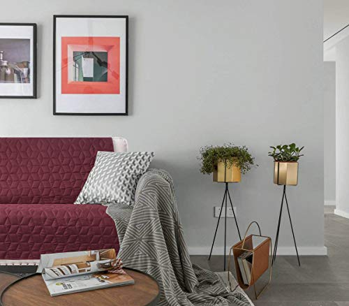 Ameritex Loveseat Cover Water-Resistant Quilted Furniture Protector With Back Nonslip Paws Slipcover For Dogs, Kids, Pets Loveseat Slipcover Stay In Place For Leather (Burgundy, 46'') #TOP5