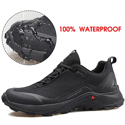 HUMTTO Men's All-Terrain Waterproof Hiking Shoes Lightweight Breathable Trekking Anti Slip Outdoor Trails Shoes2