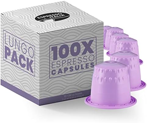 Espresso Italia - Nespresso Compatible Coffee Capsules, Lungo - 100 Pods