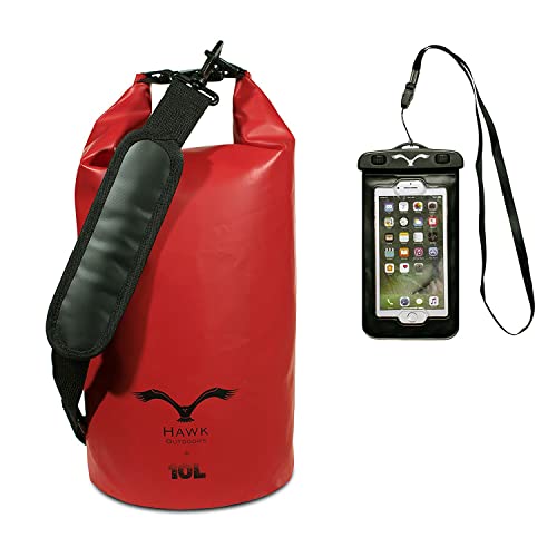 HAWK Dry Bag - Wasserdichter Beutel • verstellbare Schulter-Gurte • inklusive wasserdichter...