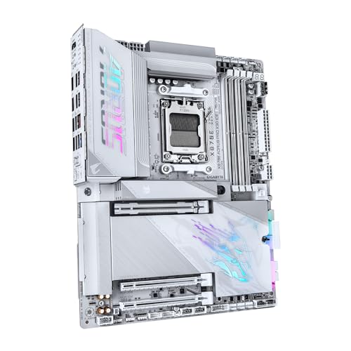 Image of GIGABYTE X870E AORUS PRO X3D ICE AMD AM5 LGA 1718 ATX Motherboard, Supports AMD Ryzen 9000 /8000 /7000 Series Processors, DDR5, 18+2+2 Power Phase, 4X M.2, PCIe 5.0, SWIFI, 5GbE, 5-Year Warranty