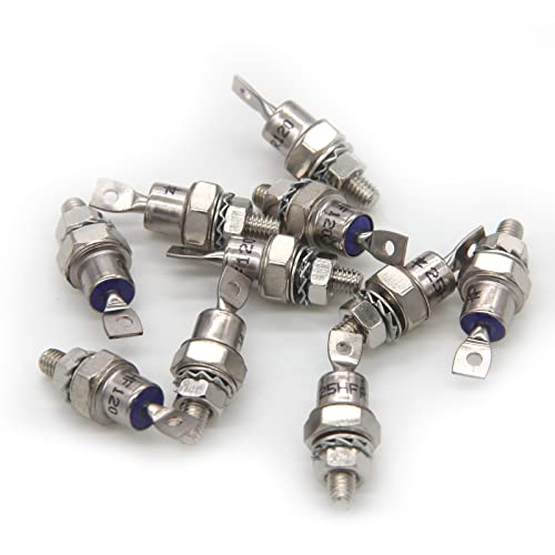 Zookoto 10 Pcs Rectifier Diode 25Hfr120 25Hf120 Spiral Rectifier Diode Chassis Stud Mounting Spiral Rectifier Module Forward/Reverse Polarity Rectifier For Charging Batteries And Converter 25A 1200V #TOP3