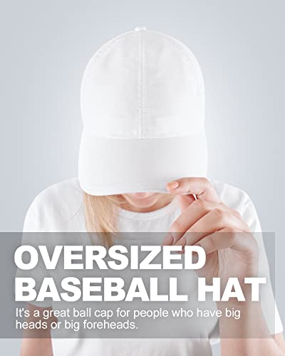 Image of Zylioo Oversize Baseball Cap XXL Big Head Hats for Men Large Dad Hats High Crown Structured Cap Adjustable 22 inch-25.5 inch