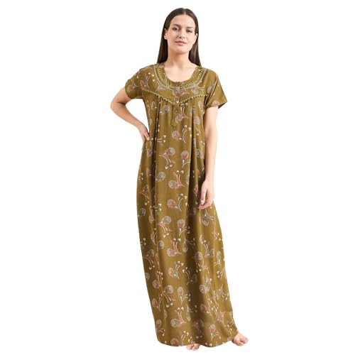 Image of Sweet Dreams Women's Cotton Maxi Casual Regular Night Dress