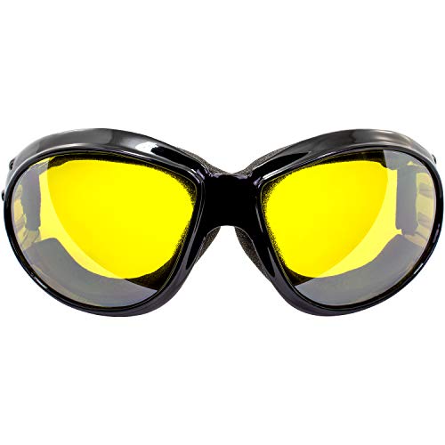 Image of Global Vision Eliminator Dirt Bike Padded Motorcycle Riding Goggles for Men and Women (Black Frame /Smoke Lens)