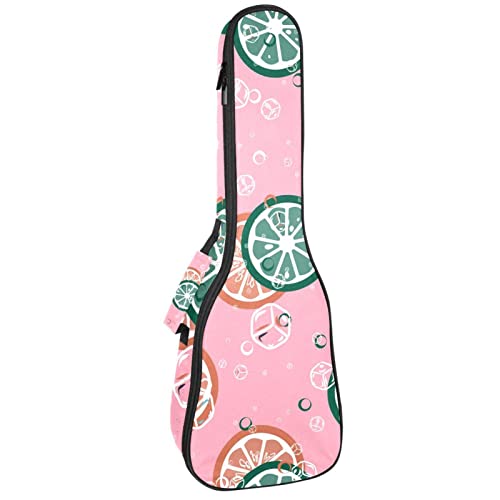 Sac de transport étanche pour ukulélé ténor et soprano matelassé rose été
