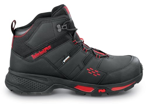 Timberland PRO Timberland PRO Switchback LT, Men's, Black/Red, Comp Toe, EH, WP, Hiker Work Boot (9.5 W)