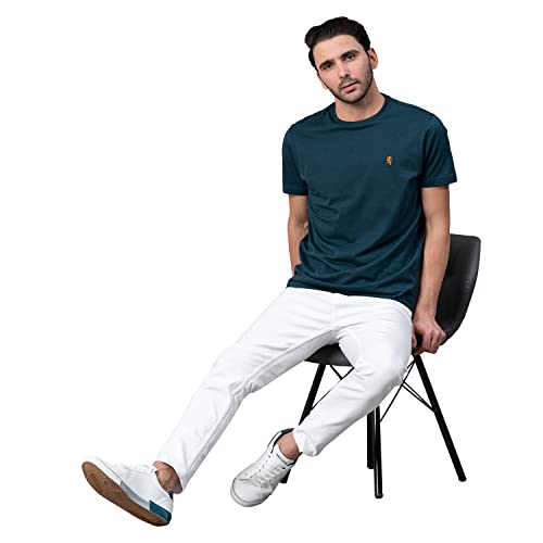 Image of Red Tape Solid Navy Round Neck T-Shirt for Men | Premium Comfort | Versatile Everyday Essential