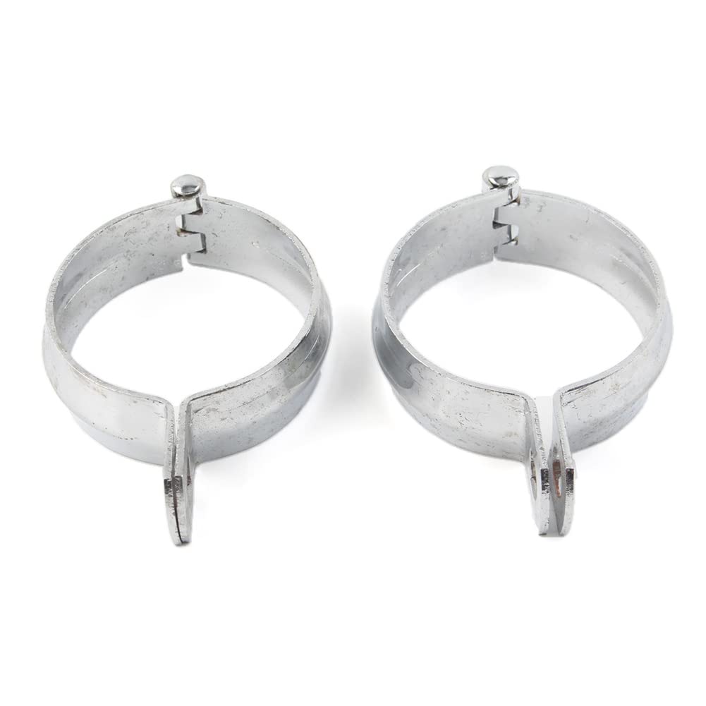 Cninba13 Modified Turn Signal Light Indicator Mount Bracket Front Fork Clamps Holder Metal for motorcyle with 52MM-60MM fork Tube, 2pcs Chrome