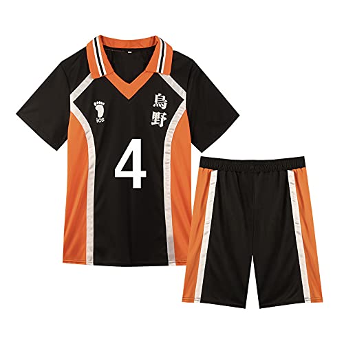 Haikyuu - Camiseta de manga corta para hombre, diseño de voleibol, camiseta de manga corta para hombre, diseño de equipo (S, 1#) Cover