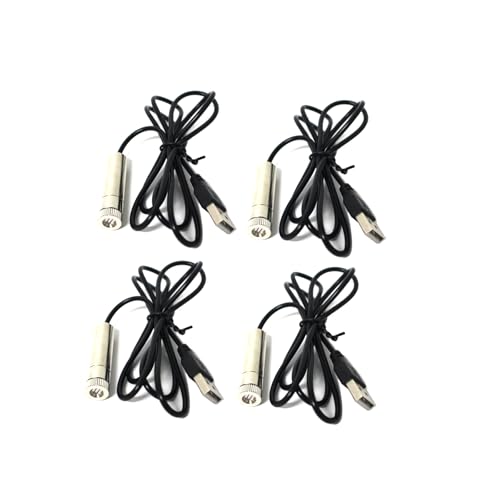 Green line laser module, industrial laser module, adjustable focus, line length 39?USB connector diameter 12mm(line-4pack)