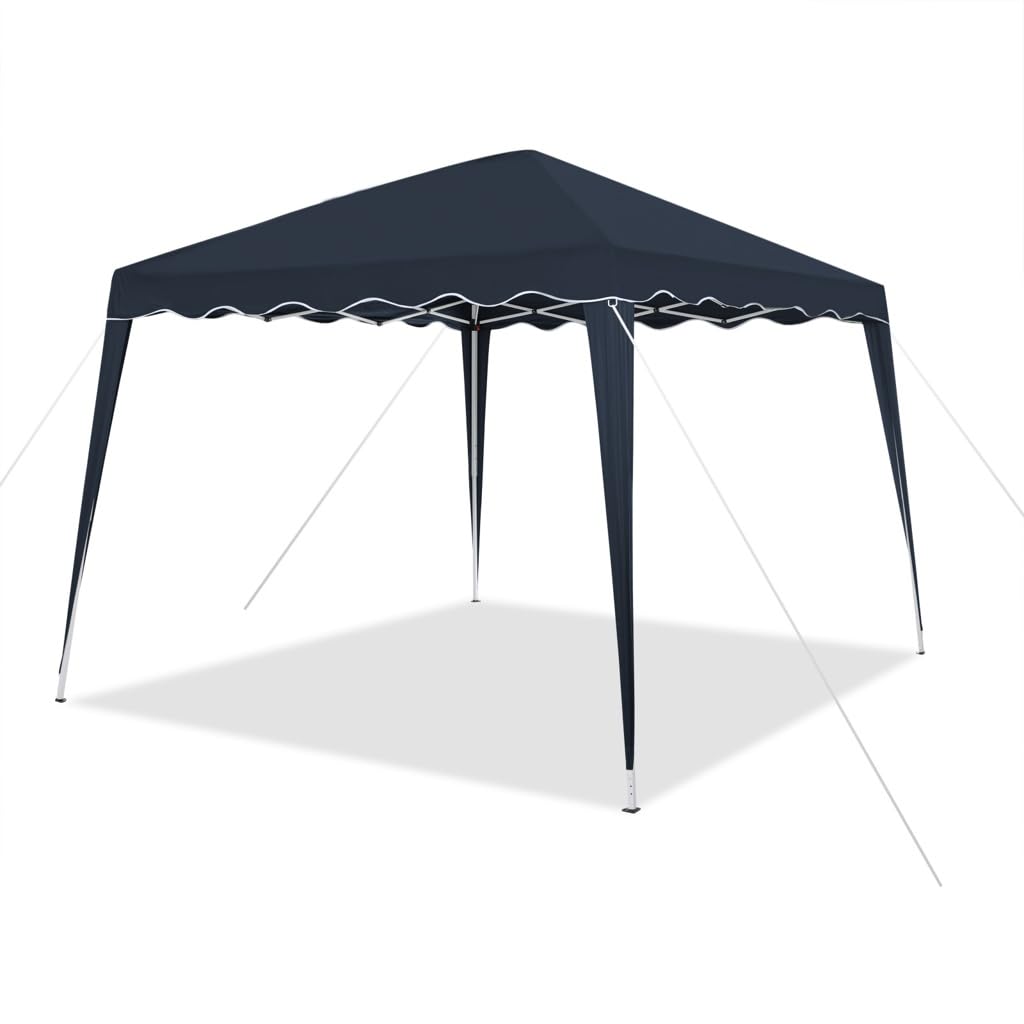 Faltbarer Pavillon 3x3m inkl. Tasche | wasserabweisend, UV 50+ Schutz | Pop Up Zelt, Faltpavillon Gartenzelt, Partyzelt, Capri | Klicksystem Metall-Gestänge (Blau)