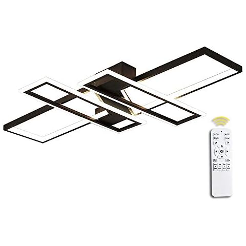 LED Ceiling Lights Living Room Modern Dimmable with Remote Control Ceiling Light Fixture Bedroom Ceiling Lamp Creative Square Acrylic Design Chandelier for Kitchen Islands Dining Room Ceiling Lighting Cover