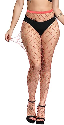 Image of CozyWow Fishnet Tights for Women, High Waist Footed Fishnet Stockings Soft and Stretchy, Womens Patterned Tights 10+ Colors