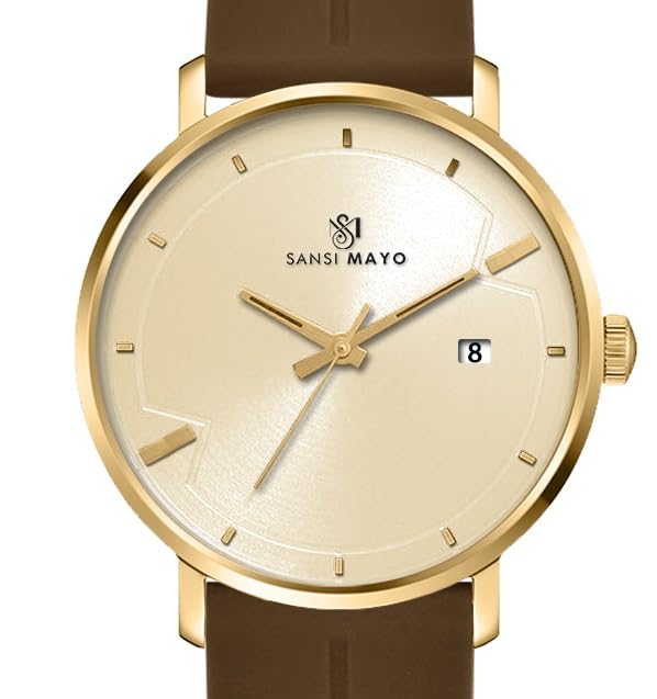 Image of Analog Watch for Men with Silicone Band | Magnetic Lock Strap | Japanese Quartz Movement | Water Resistant | Formal & Casual Wristwatch Gift