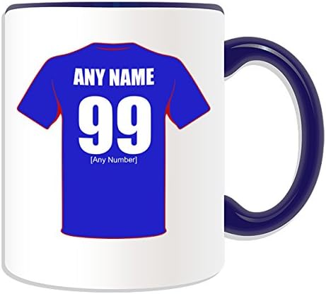 UNIGIFT Personalised Gift - Rangers Mug (Football Design Theme, Colour Options) - Any Name/Message on Your Unique Mug - The Teddy Bears Light Blues Club