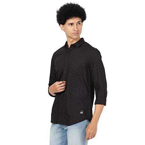 Image of Lee Men's Polka Dots Slim Fit Shirt