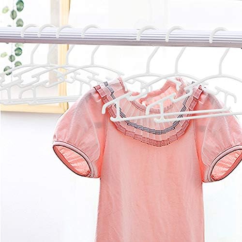 NORTHERN BROTHERS Clothes Hangers Baby Coat Hangers 80 Pack Plastic White Childrens Hangers with Trouser Skirt Bar for Baby Toddler Clothes Hanger