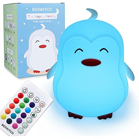 Luz Nocturna Infantil Pingüino con Control Remoto y Táctil Cover