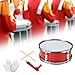 JunZheHub 11inch Snare Drum with Adjustable Strap for Beginners And Teens, red