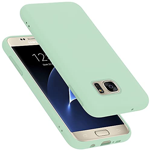 Cadorabo Funda de Silicona Compatible con Samsung Galaxy S7, Funda Protectora de Cuerpo Completo para Galaxy S7- Resistente a arañazos y Golpes Fina Funda de TPU - Liquid Verde Claro